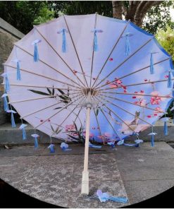 38色 道具傘 中華 コスプレ 道具唐傘 からかさ 日傘?舞傘?番傘 唐装 漢服 着物 撮影道具 コスチューム フリンジ傘 房（ふさ）花びら タッセル リボン 可愛い チ